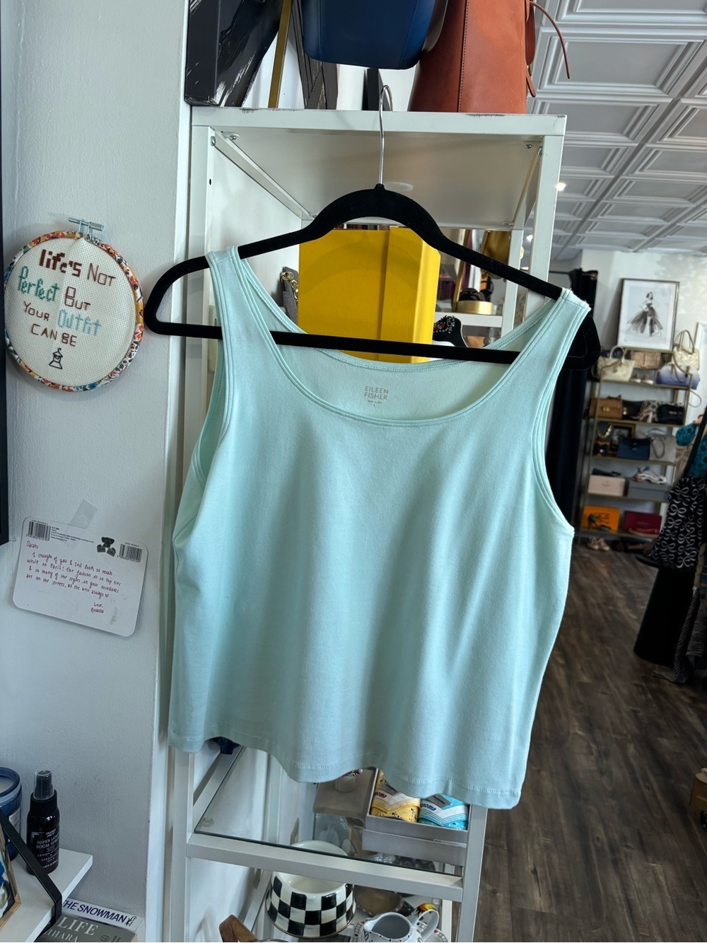 Eileen Fisher Mint Scoop Neck Tank